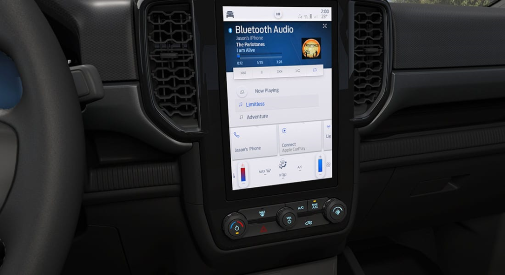 màn hình giải trí trên xe Ford 2023